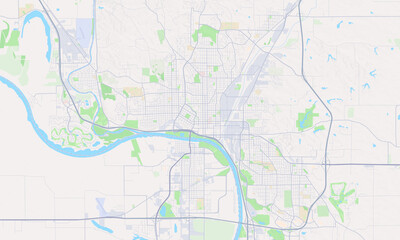 Sioux City Iowa Map, Detailed Map of Sioux City Iowa