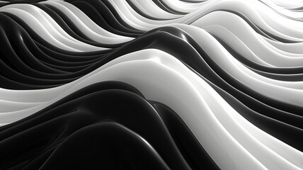 Bold black and white abstract composition captivates with contrast.