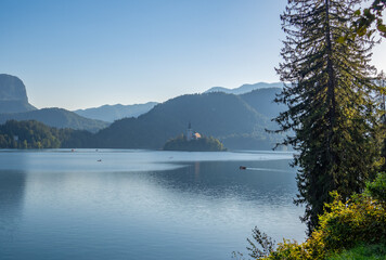 Landscape of Lake Bled  in Slovenia - 741905462