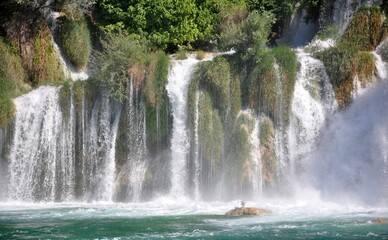 Wodospady Krka w Chorwacji.