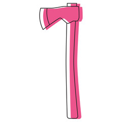 Colored gardening axe icon Vector