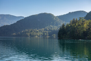 Landscape of Lake Bled  in Slovenia - 741912241