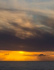 Sunset on the Oregon coast near Newport Oregon