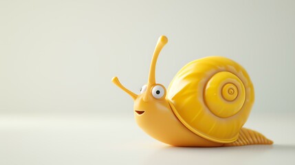 Adorable 3D snail with vibrant colors and a playful expression, perfect for adding a touch of charm to any project.
