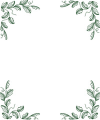 Green leaf border design