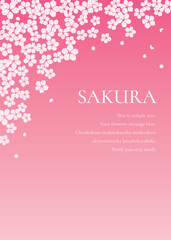 Obraz na płótnie Canvas 桜をモチーフにした春の背景イラスト素材