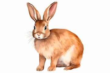 Fototapeta premium Funny bunny winh easter eggs and flowers. Happy easter card. Flat vector illustrations for Easter holiday.