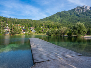 Lake Jasna in Alps, Slovenia - 741921686