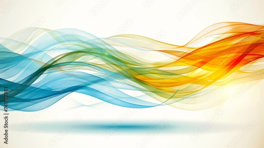 Poster vibrant rainbow wave pattern background for design projects abstract colorful waves