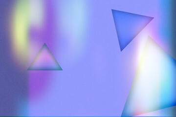 Pyramids and prism in dreamy space, evoking abstract background with bright leaks of light. Concept of future, abstract, pop, mindfulness, ethereal