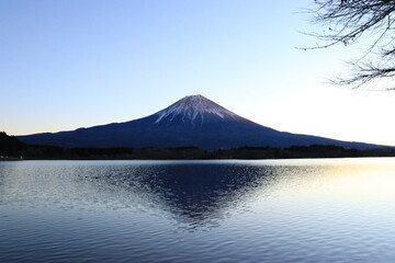 田貫湖と富士山
