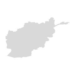 Afghanistan country vector map. Afghan land shape icon