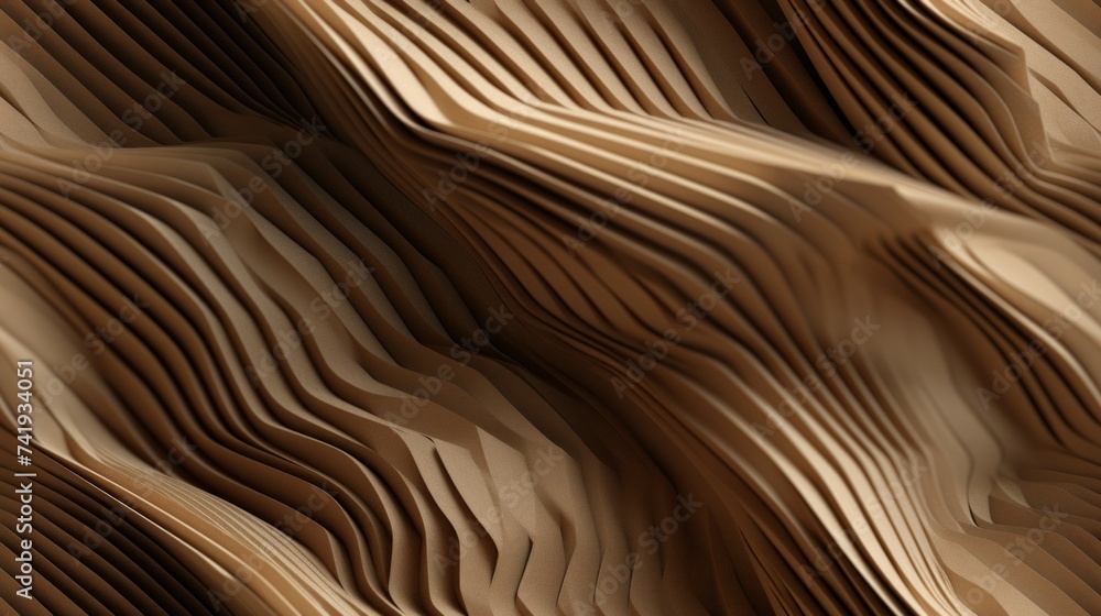 Poster generative ai corrugated and textured cardboard surface.