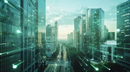 Obraz premium Business concept: doing business with technology 