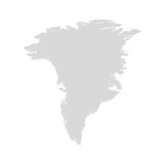 Greenland arctic simple flat map. Iceland america north vector map © kolonko