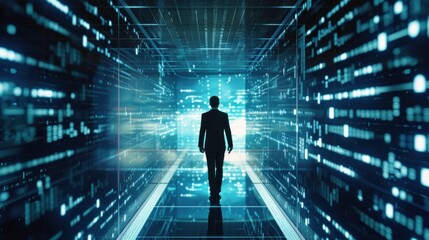 Business concept: doing business with technology