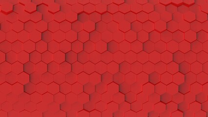 Red Futuristic 3D Geometric Animation Concept