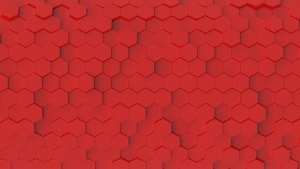 Red Futuristic 3D Geometric Animation Concept
