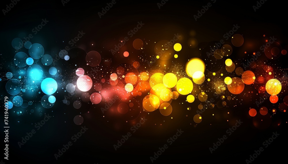 Aufkleber mystical abstract colorful background on dark backdrop for creative design projects