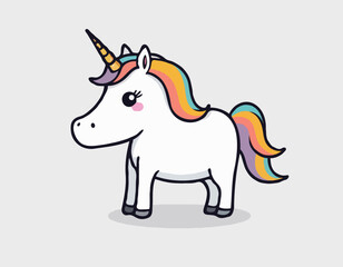 Unicorn drawing, cartoon element, clip art
