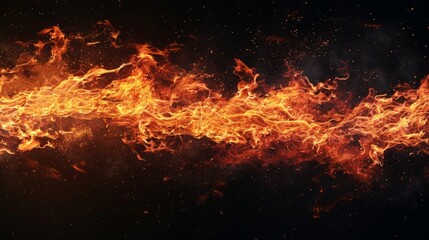 Fototapeta na wymiar intense flames background generative ai