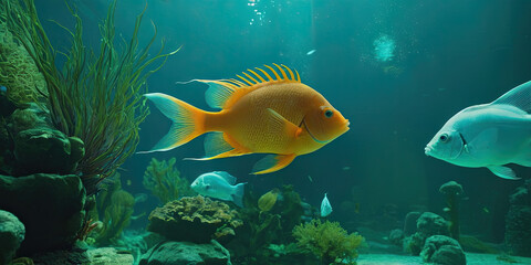 Naklejka premium fish in aquarium