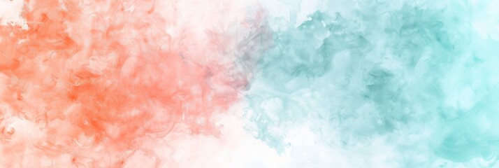 Tranquil horizons  abstract spring background with pale blue, ivory, and apricot clouds drifting