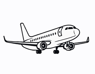 Airplane icon. Plane flight pictogram. Transport, symbol travel