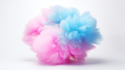 Abstract Pastel Pink and Blue Smoke isolated on White Background.