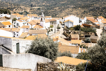 a view over Segura town, municipality of Idanha-a-Nova, province of Beira Baixa, Portugal