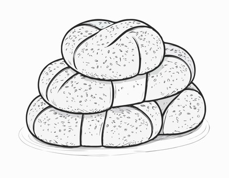 recommend clip art: Bread rolls, outline
