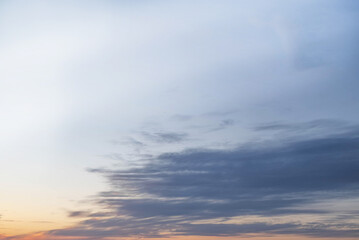 Blurred image of the beginning of the sunset on a summer day.