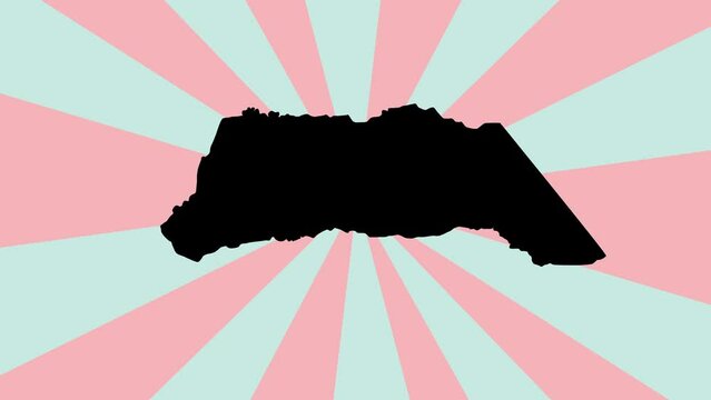 map of Arauca Department in colombia with rotating background