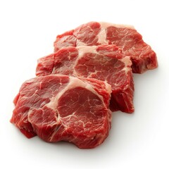 Obraz premium Raw beef meat isolated on a white background