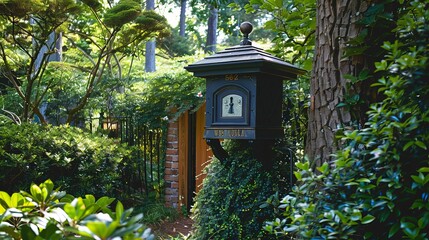 Decorating your home's exterior entrance with Mailbox Renovation. A look for your mailbox to match the style of your home's entrance. - obrazy, fototapety, plakaty