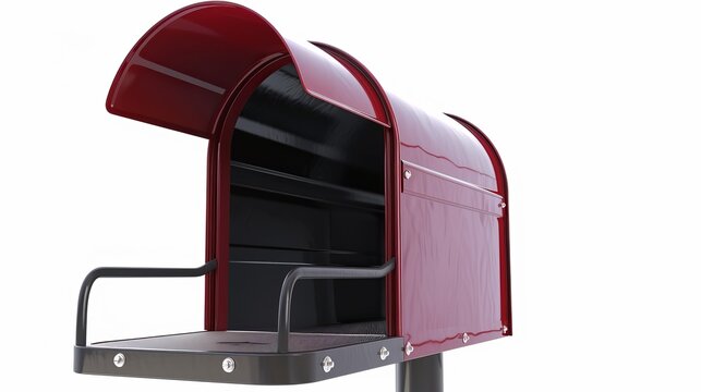 Incoming mail. white mailbox with letter isolated and clipping path