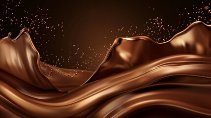 background that simulates melted chocolate generative ai