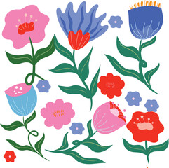 flower market, illustration flower market, flowrr illustration