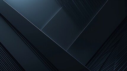 Black blue abstract modern background Dark. Geometric shape. 3d effect. Diagonal lines, stripes. Gradient. Light, glow. Metallic sheen. - obrazy, fototapety, plakaty