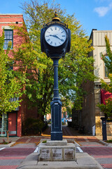 Historic Ypsilanti Street Clock with Commemorative Plaques