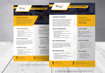 Capability Statement Business Document Template 