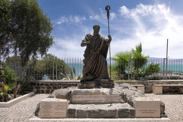 Capernaum (Israel)  Statue of Apostle Peter