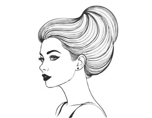 Woman With Retro Hairstyle