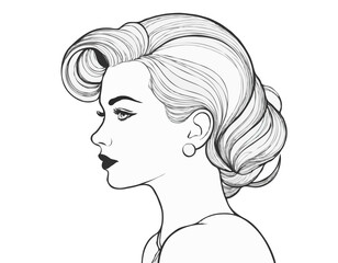Woman With Retro Hairstyle