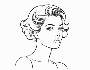 Woman With Retro Hairstyle