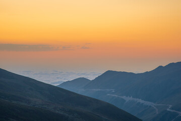 Various images from the Black Sea plateaus mountain peaks plateau houses clouds streams waterfalls lakes day and sunset colors