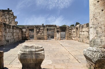 The ancient synagogue of Capernaum, (White Synagogue), is a Jewish temple from the 4th or 5th century AD. in Israel. It is the largest and grandest synagogue ever found in Israel since ancient times