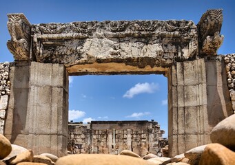 The ancient synagogue of Capernaum, (White Synagogue), is a Jewish temple from the 4th or 5th...