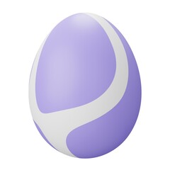 easter egg. 3d render illustration isolated on white background