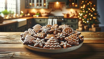 a plateful of gingerbread cookies